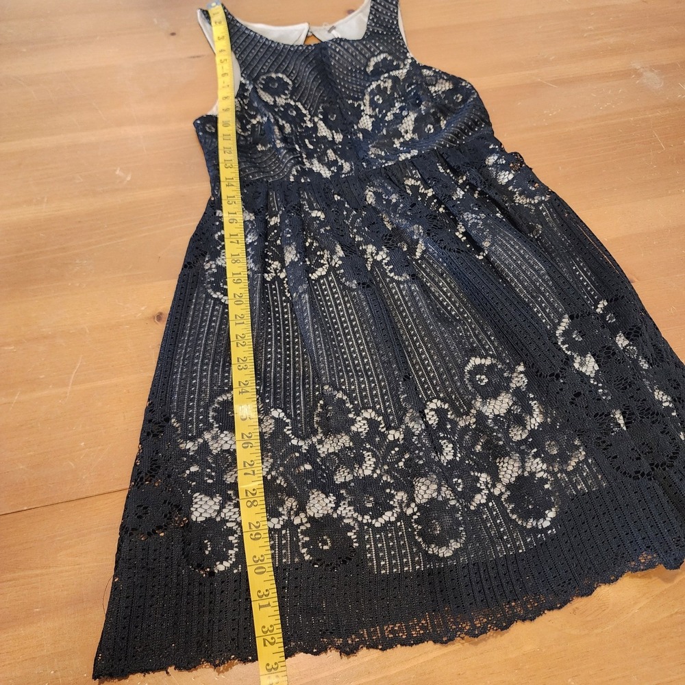 Free People Rocco Open Back Fit and Flare Dress Womens 2 Black Lace Casual Boho - Picture 8 of 10